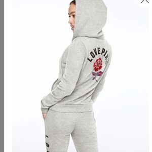 PINK rose bling hoodie and joggers